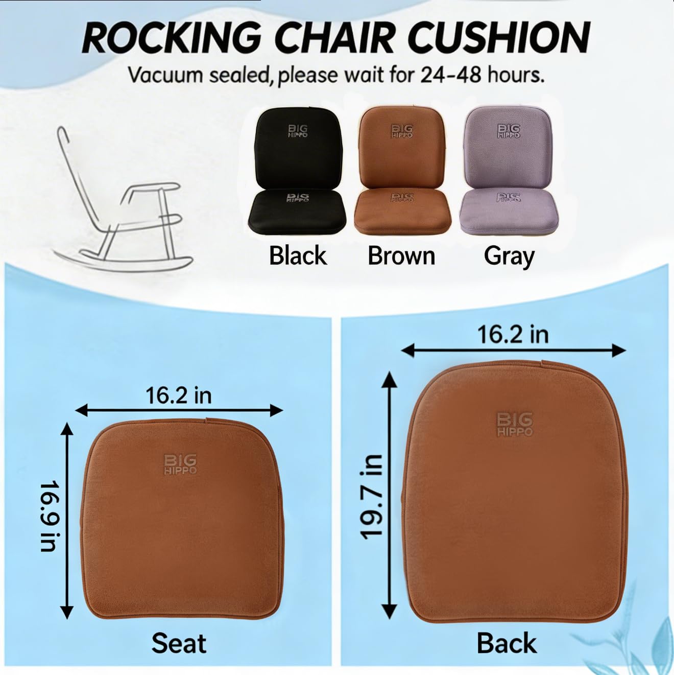 Big Hippo Ergonomic Lumbar Support & Memory Foam Seat Cushion Set - Sciatica & Tailbone Pain Relief for Office, Car & Wooden Dining Chairs - Non-Slip Body Positioner with Breathable Mesh Cover (Brown)