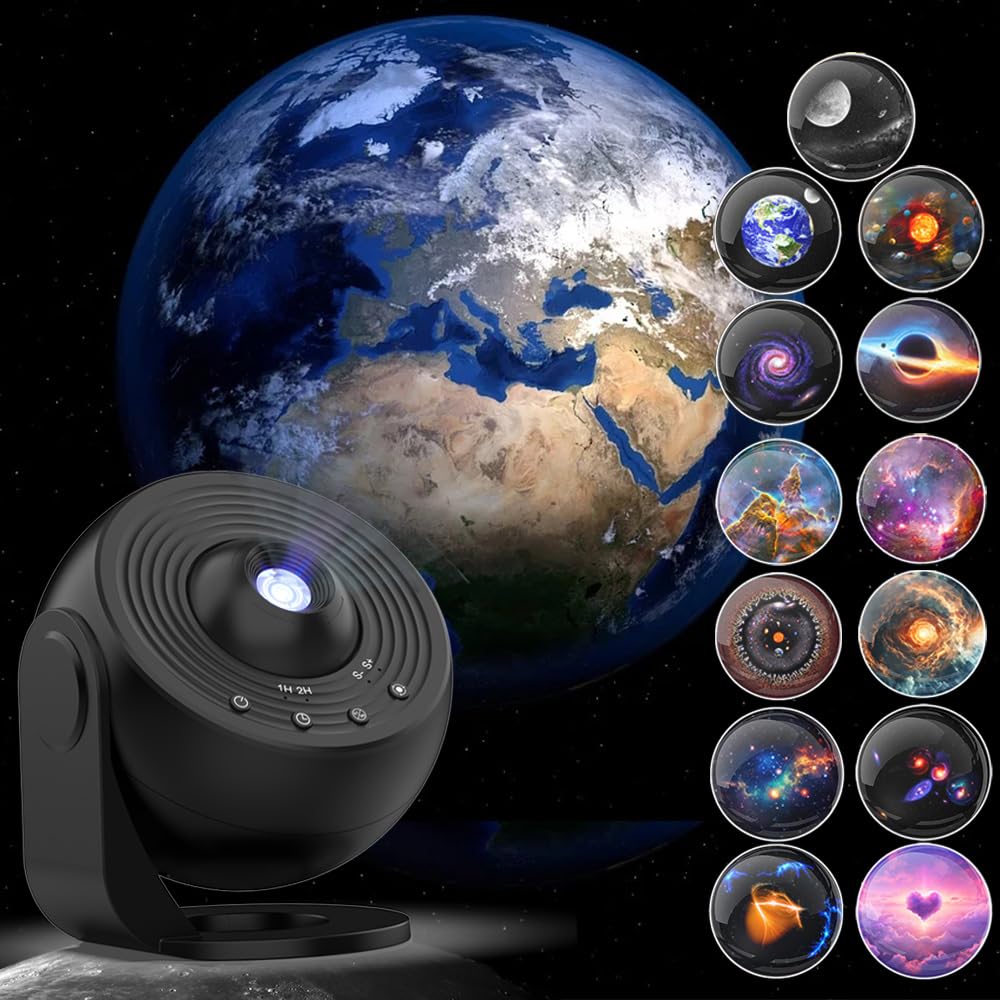 Galaxy Projector, 13 in 1 Planetarium Star Projector Realistic Starry Sky Night Light with Solar System Constellation Moon for Kids Adults Bedroom Ceiling Home Theater Living Room Decor