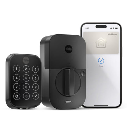 Yale Security Assure Lock 2 Plus Apple Home Keys (Tap to Open) Deadbolt, Satin Nickel Smart Keyless Entry Door Lock with Wi-Fi Connected Keypad for Code Entry and Remote Access, YRD450-N-WF1-619