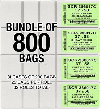 Aluf Plastics 55-60 Gallon Trash Bags Source Reduction Series Value High