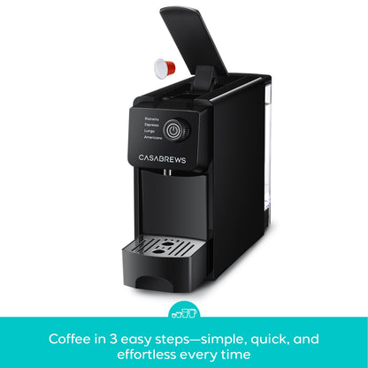 CASABREWS CM7036E Espresso Machine for Nespresso Original Pods, 20 Bar Compact Capsule Coffee Machine with 21 oz Removable Water Tank and 4 Brewing Modes, Mini Espresso Maker for Home or Office, Black