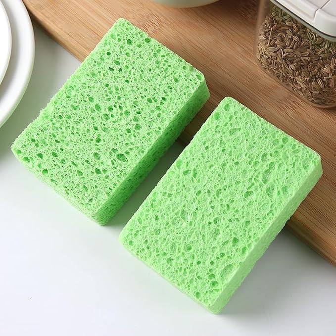 24 - Pack Non-Scratch Scrub Sponges - Sponges for Dishes and Washing Dishes, Cleaning Sponges for Kitchen Home and More（Green）