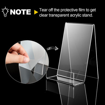 12 Pack Display Stand with Ledge, Acrylic Book Display Stand Tablet Holder Easel Holder for Displaying Pictures, Books, Albums, Music Sheets, Notebooks, Artworks, Cds, Large