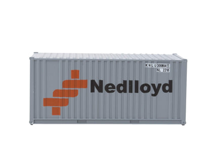 Walthers SceneMaster HO Scale Model of Ned 20' Corrugated Container with Flat Panel,Ned-Lloyd,949-8005