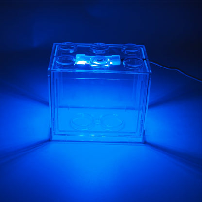 OMEM USB Mini Fish Tank, Desktop Micro-Landscape LED Aquarium Kit, Building Blocks Superimposed Fish Tank