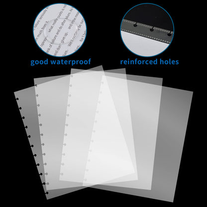 50 Piece Clear Sheet Protectors Page Protectors 8.5 x 11 Clear Binder Sheet Protectors Discbound Sheet Protectors for Discbound Holds Letter Size Discbound Binding Cover