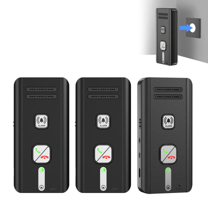 2 Way Intercom for Home 2026 Upgraded, Portable Wireless Intercom System for House with 5 Level Volume and Ringtones Adjustment Rechargeable for Hospital Hotel Office Business 3 Pack(Black)
