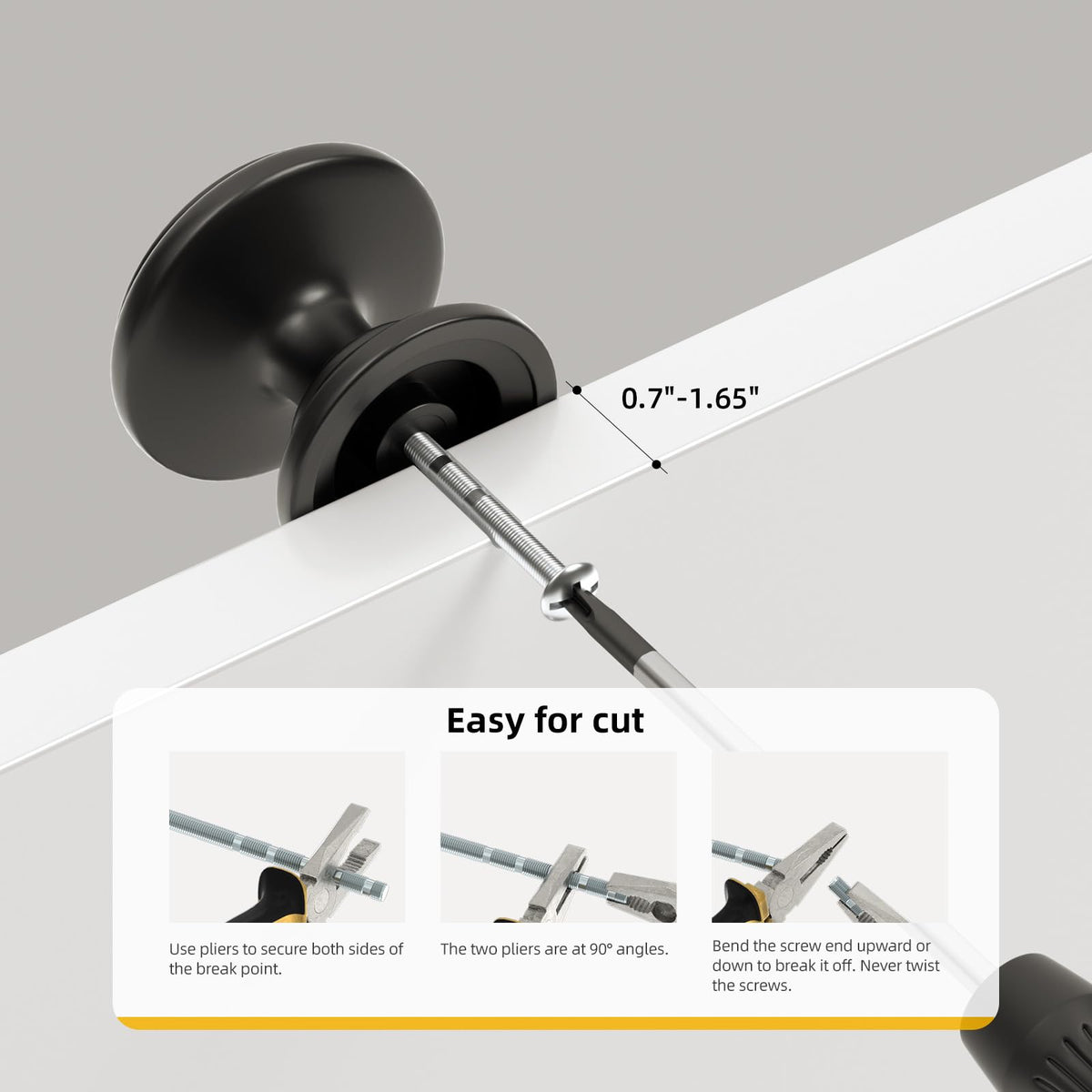 Goldenwarm 10 Pack Cabinet Knobs Black Cabinet Knobs Round Black Drawer Pulls Zinc Alloy Hardware for Dresser Drawer 1-1/5 Inch Diameter