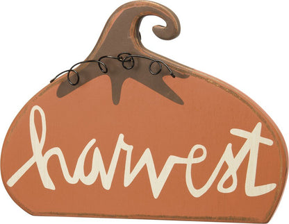 Primitives by Kathy Chunky Shelf Sitter, 8.5 x 6.25-Inch, Harvest Pumpkin