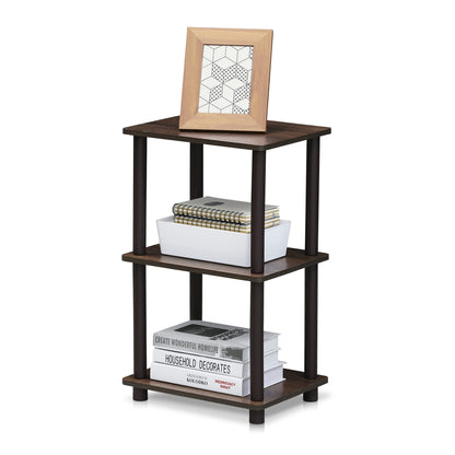 FURINNO Turn-N-Tube 2 Space Shelf, Walnut/Brown