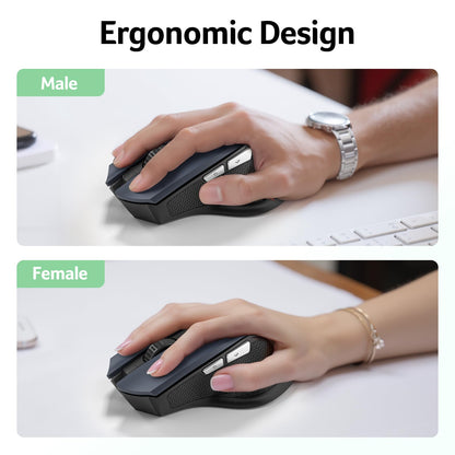 acer Wireless Mouse for Laptop, 2.4GHz Computer Mouse 3 Adjustable DPI Office Cordless USB Mice with USBA Receiver, 6 Buttons, 1600 DPI, Medium to Large Sized Hands Compatible with PC, Laptop, Desktop