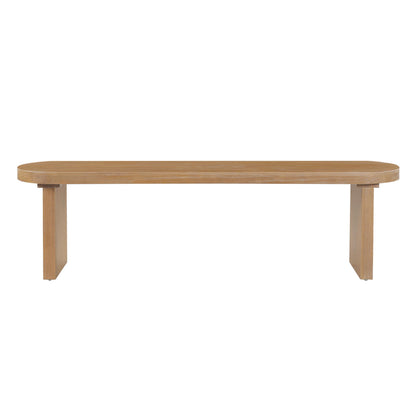Christopher Knight Home Arford 62.8" Indoor Pine Dining Bench, Solid Wood Bench Seat for Dining Table, Modern Oval Dining Seat, Spacious Seating, Long Footstool for Living Room Dining Room, Pine Wood