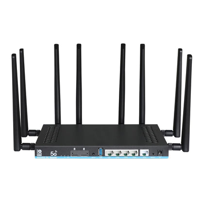 Zbtlink AX3000 5G WiFi 6 Router Unlocked with Dual SIM + eSIM, Sub-6GHz 2Gbps 5G NR Worldwide Bands n41/n77/n78 Compatible with AT&T T-Mobile Verizon, 8 External Antennas, 4 Gigabit LAN, OpenWRT