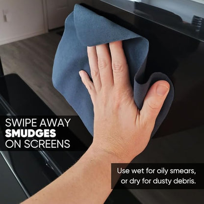 Microfiber Wholesale Premium TV Screen Cleaning Cloth Gray | 14”x14” | 3pk |