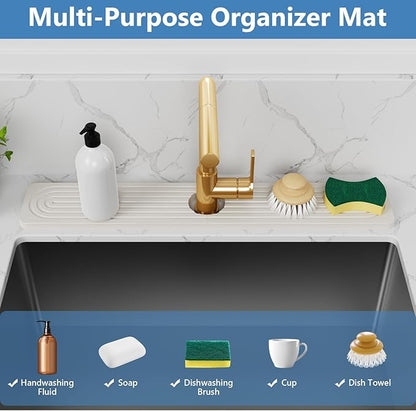 24'' Longer Faucet Mat for Kitchen Sink Stone Faucet Mat for Kitchen Sink