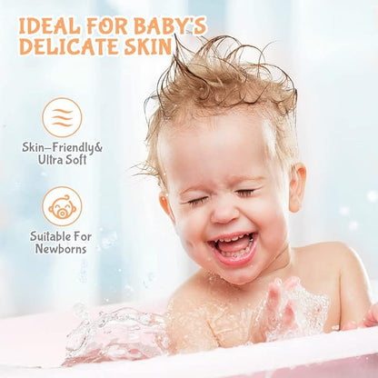 Orighty Baby Washcloths 50-Pack, Microfiber Coral Fleece Baby Face Towels