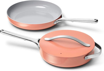 Caraway 12in Fry Pan + 10in (3qt) Saute Pan Duo Perracotta