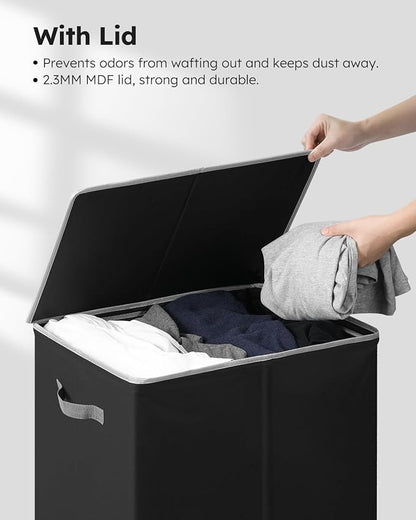 SOLEDI Laundry Hamper with Lid 130L Large & Tall Collapsible Laundry Basket