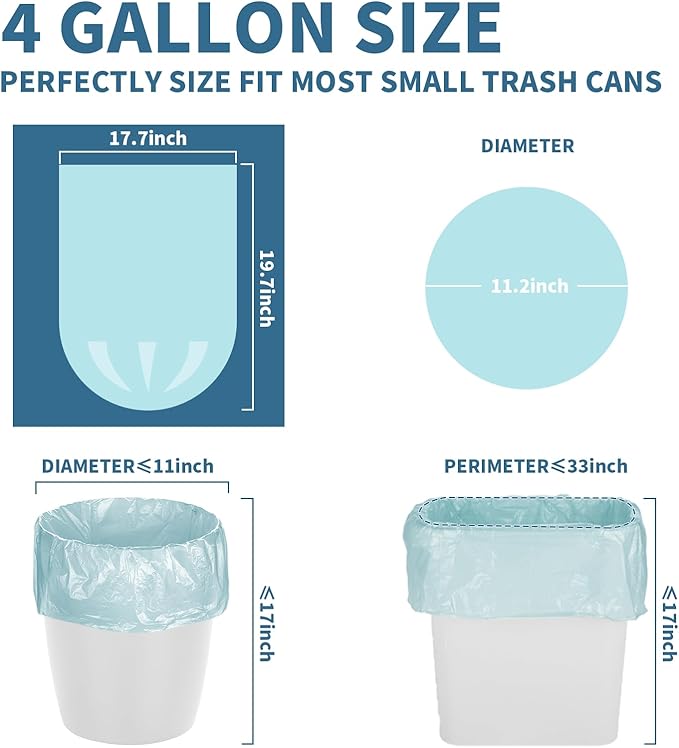 Magesh 105 Blue 4 Gallon Trash Bags