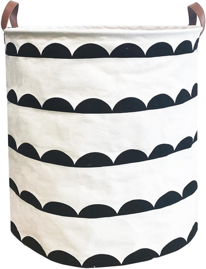 Waterproof Laundry Hamper Collapsible Laundry Basket Leather Handle Laundry Bag