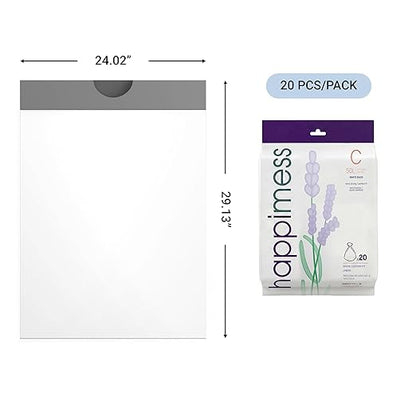happimess 13.2 Gallon Drawstring Trash Bags, Lavender Scent, Heavy Duty MDPE