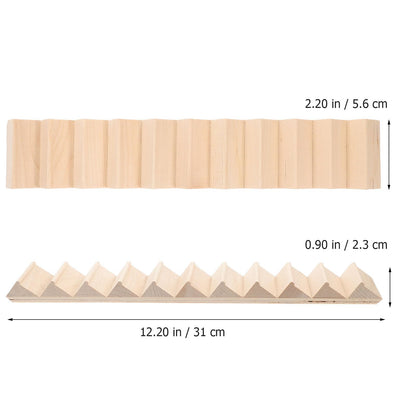 Artibetter Mini Staircase Wooden 1/12 DIY Stairway Accessory Model Without Armrest for Mini House Scene 1Pc (Pack of 2)