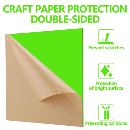 Frddiud 3 Pcs Green Acrylic Sheets, 12 x 12 x 1/8 Inch Laser Cutting Plastic Plexiglass Panel, Sheets for DIY Projects, Crafts Art Display, Signs (Green)