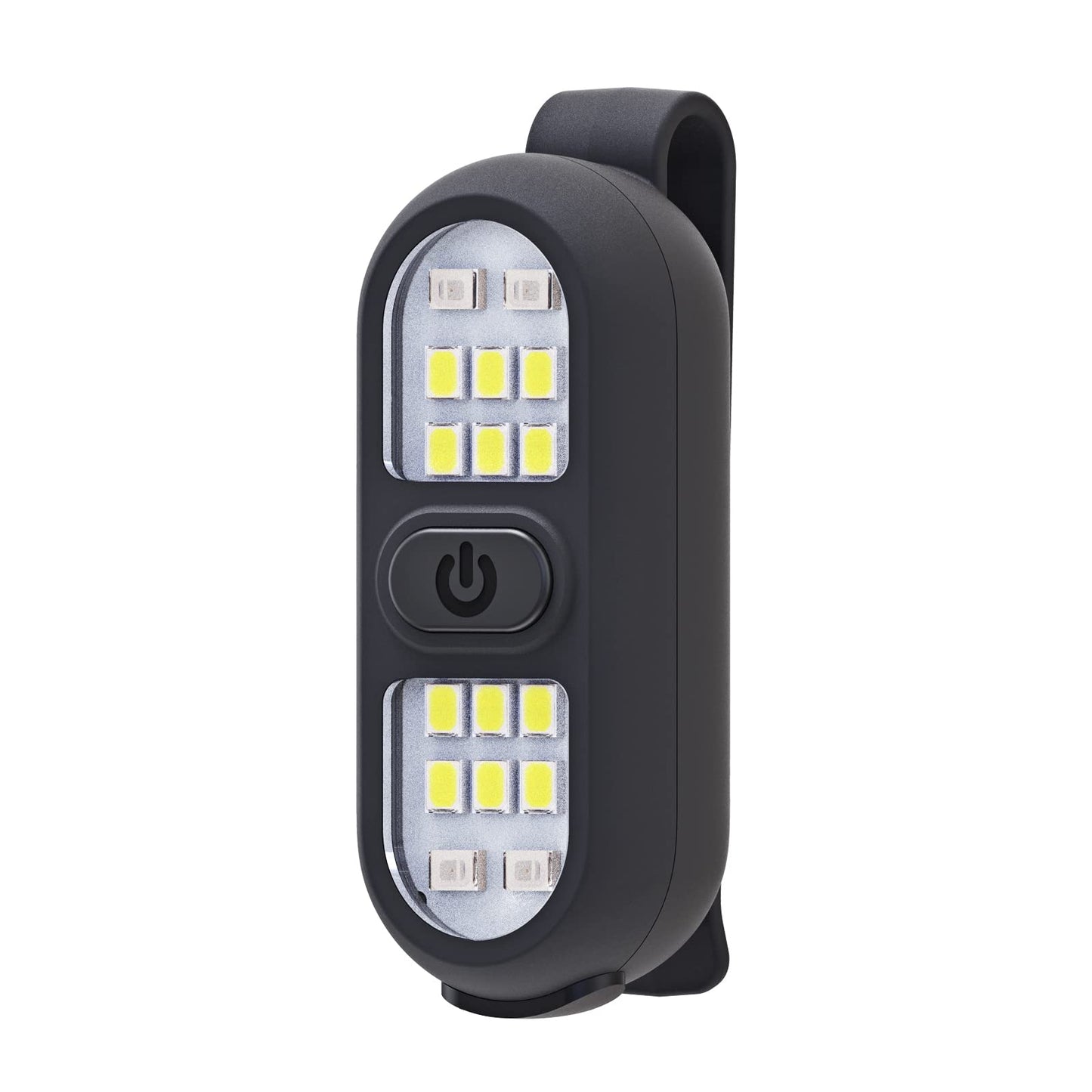 Faxins Rechargeable Running Flashlight, 450 Lumen LED, Black, Compact, Waterproof, 7.5 Hour Runtime