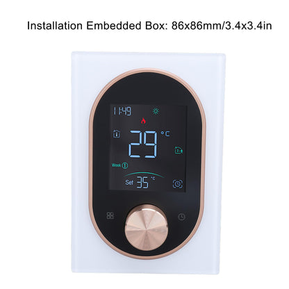 Smart Color Programmable Touchscreen Thermostat High Efficiency Remote Access with LCD Display, Energy Efficient Temperature Control for Home, Office & Shops, AC 95-240V Compatible