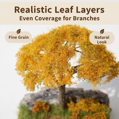 ZZZ SAN ZHI Multicolor Leaf Model - 300ml Miniature Scenery Material for Train Railway, Diorama, Car Scene & Scale Landscape Layouts (Olive Green)
