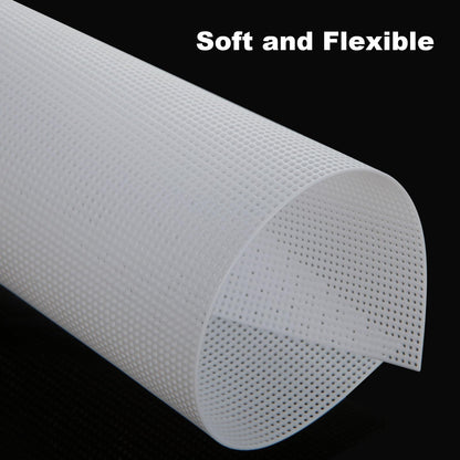 ABuff 12PCS 14 Count Plastic Mesh Canvas Sheets, 14 CT Perforated Plastic Stitching Canvas Cross Stitch PlasticMesh Canvass for Embroidery, Crafts DIY Crochet Projects, 8.2 X 11 Inch, White