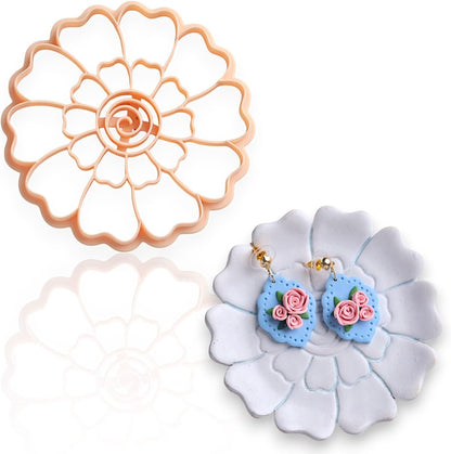 GOTO CLAY TOOLS Trinket Cutter Set for Polymer Clay Display & Jewelry Styling – Monstera, Shell & Flower Shapes | MOSHEFL-TRI