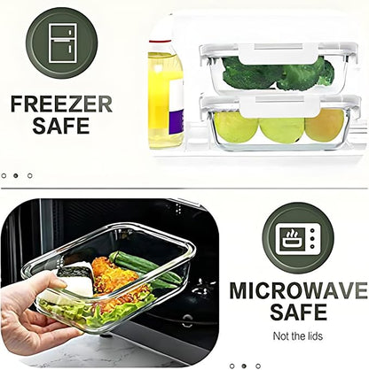 KOMUEE 30 Pieces Glass Food Storage Containers Set, Glass Meal Prep Containers
