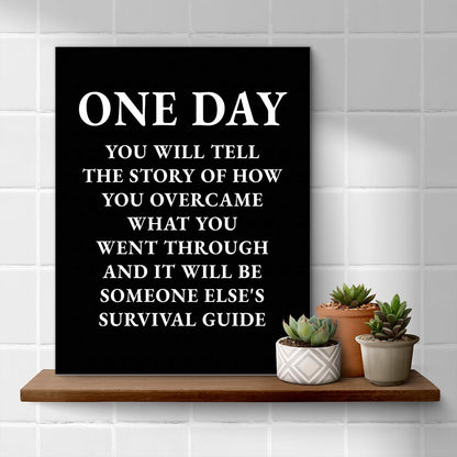 Inspirational Quotes Wall Art Decor, Black Office Decor for Men, Motivational Success Canvas Painting Positive Affirmations Posters Artwork for Home Office (8 X 10 Inches, Framed)
