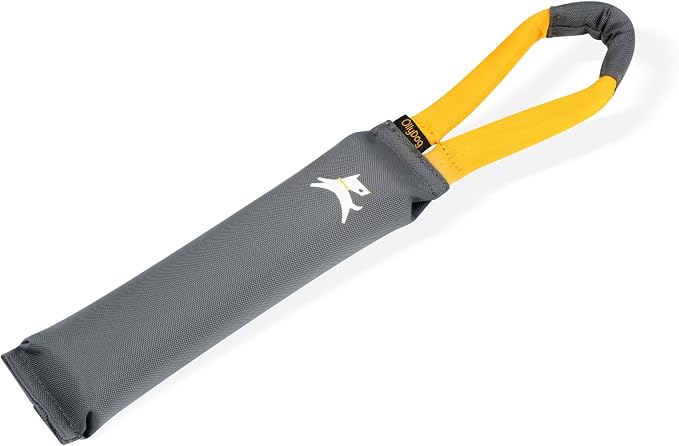 OllyDog Tugger | Dog Tug Toy for Tug of War & Training | Durable Bite Pillow | Eco-Friendly Recycled | Handle | Medium Large Dogs (Castle Rock)