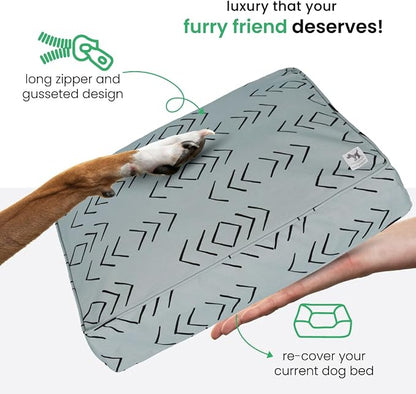 Molly Mutt Small Duvet Cover, Reflections, Blue/Gray with Black Arrows, 22"x27"x5"