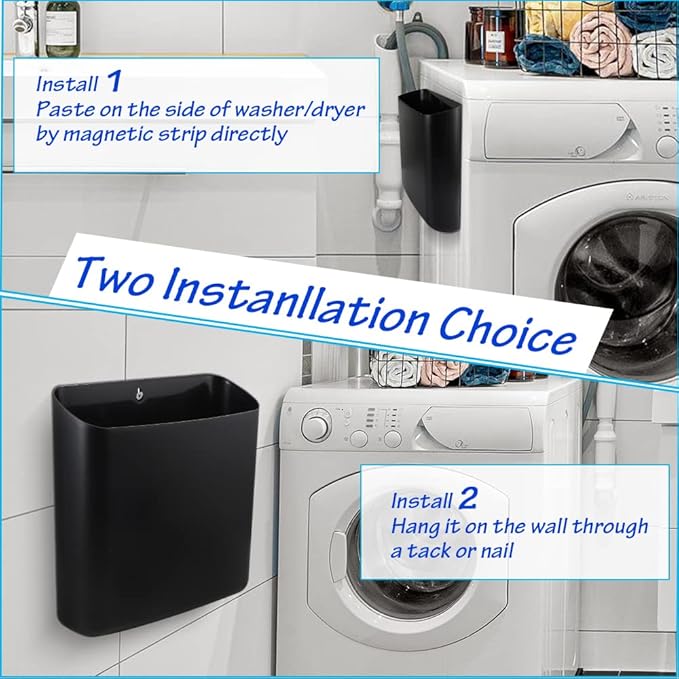 Picowe Magnetic Laundry Storage, Large Lint Holder Bin
