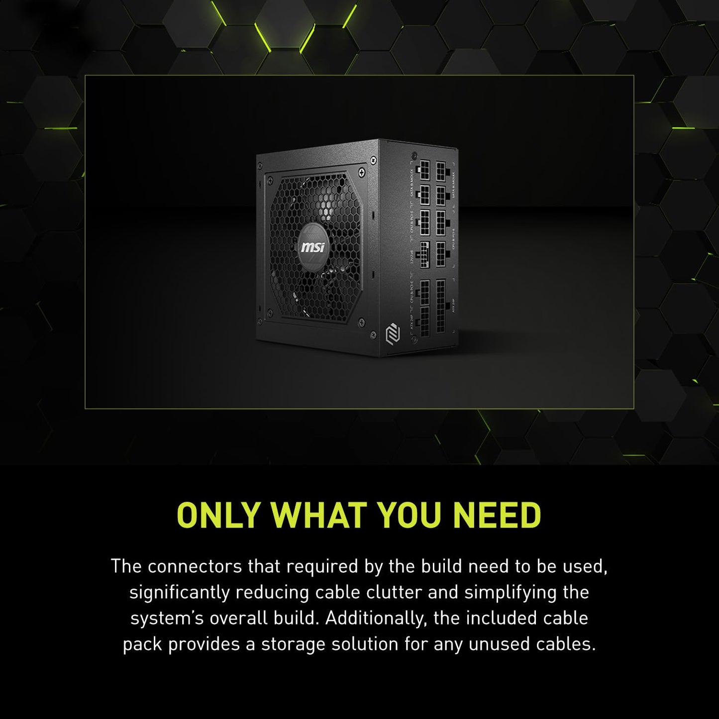 MSI MAG A850GL PCIE 5.1 & ATX 3.1 Gaming Power Supply - Full Modular - 80 Plus Gold Certified 850W - Compact Size - ATX PSU - 10 Year Warranty