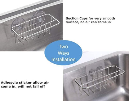 Sink Caddy Sponge Holder for Kitchen Sink Dish Cloth Hanger 2 Suspension Options
