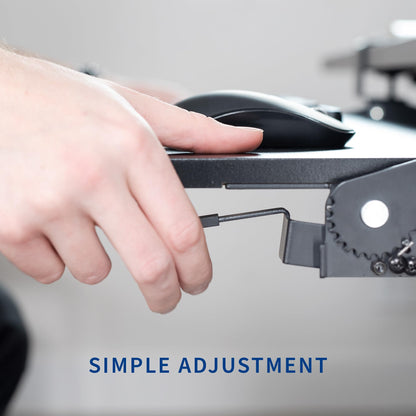 VIVO Large Clamp-on 27 (33 Including Clamps) x 11 inch Computer Keyboard and Mouse Tray with 12 Setting Swinging Height Adjustment, Platform Drawer for Typing, Black, MOUNT-KB08V