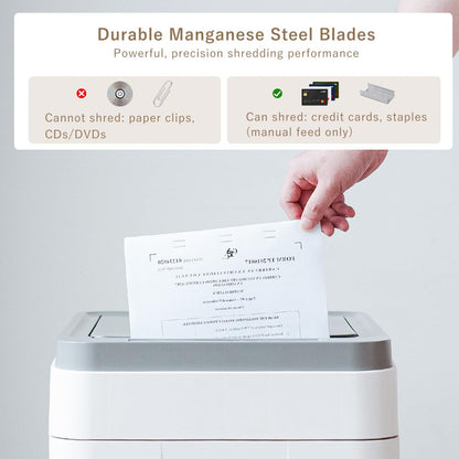 Effeluviate Heavy Duty Paper Shredder: 400 Sheets Auto Feed - Micro Cut P5 Security - Jam Proof Document Shred Machine - 13.2 Gallon Pullout Basket with Wheels for Home/Office/Commercial Use