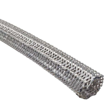 Electriduct 1" Hook Self Closing Sleeve Braid Wrap Around Sleeving Flame Retardant Flexible Mesh Cord Cover Cable Protector Wire Organizer - 10 Feet - Gray