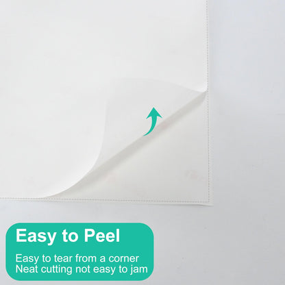 L LIKED 8.5x11 Printable White Sticker Paper Full Sheet Label, Matte, for Laser & Inkjet Printing (100 Sheets)