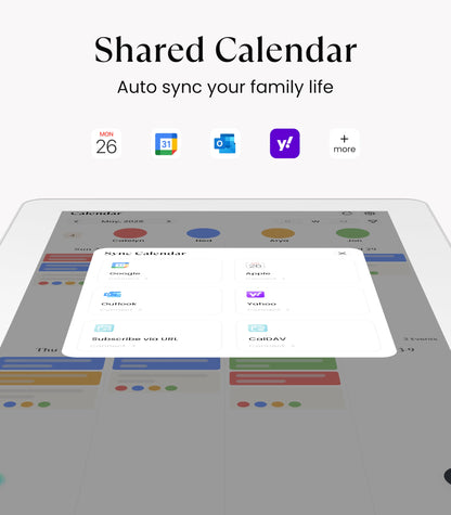 Cozyla Calendar Plus 2: 15.6" Smart Digital Calendar & No Subscription Family Dashboard, Electronic Touch Screen Wall Planner for Family System-Chore Chart, Meal Planner, Support App Store with Stand