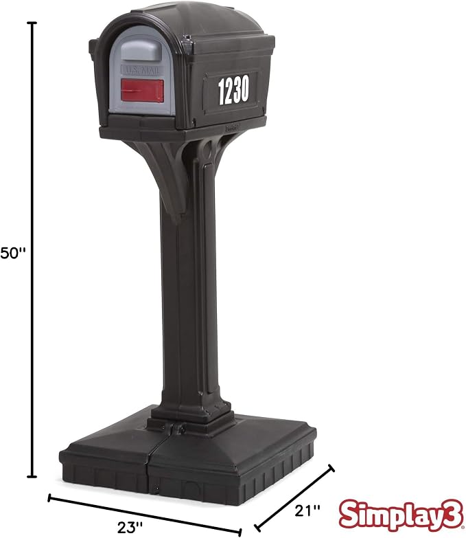Simplay3 American Home 42002R-04 Dig-Free Easy Up Classic Mailbox – Black