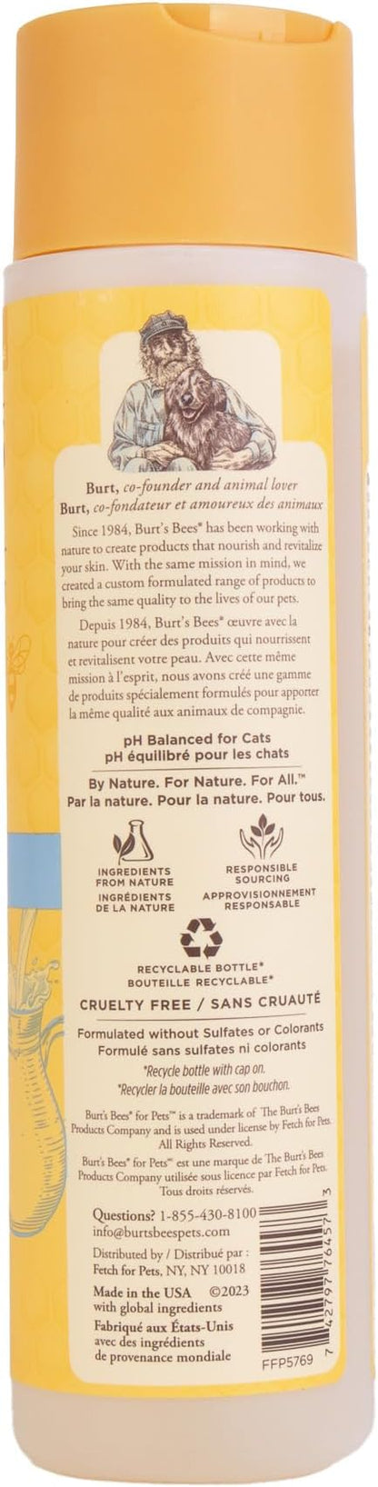 Burt's Bees for Pets Tearless Kitten Shampoo with Buttermilk and Honey, 99% Natural Origin Gentle Cat Shampoo for Sensitive and Itchy Skin, pH Balanced and Fragrance-Free, 10 Fl Oz - 6 Pack