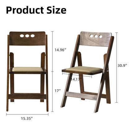 BYKXYW 4 Pack Series Fruitwood Wood Folding Chair with Soft Leather Cushion Suitable for Weddings Offices Outdoor Activities Factory Direct Sale Quality Assurance
