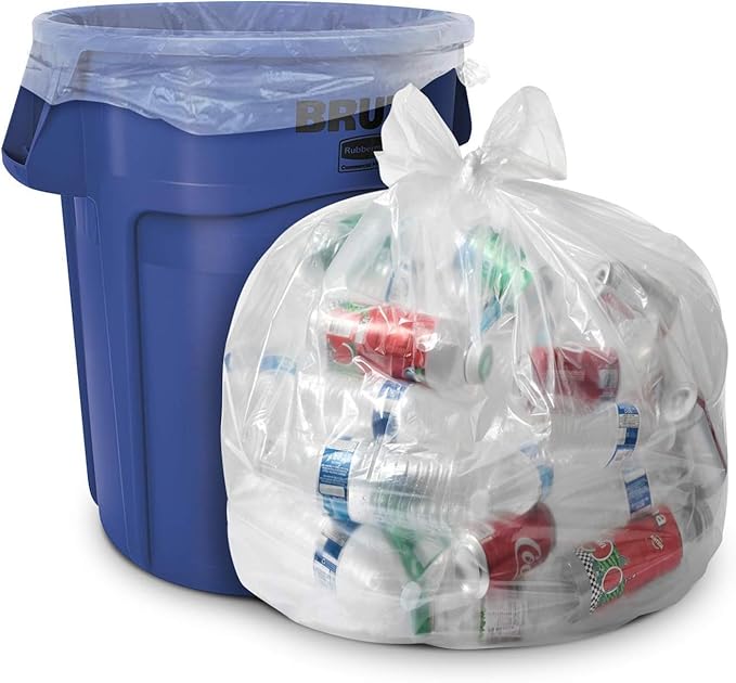 Aluf Plastics 45 Gallon 2.0 MIL Clear Garbage Bags