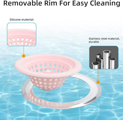 2 PCS Kitchen Stainless Silicone Sink Strainer, 4.5 inch Diameter…