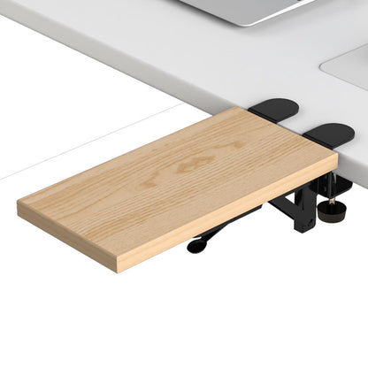 OUGIC Ergonomic Desk Extension Tray, 30 x 15 cm, Clamp Without Perforation, Foldable Keyboard Drawer Tray, Wrist Rest, Computer Stand